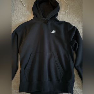 plain black nike hoodie